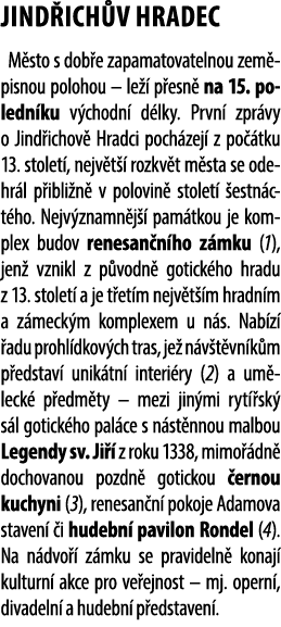 Jind ich v Hradec M sto s dob e zapamatovatelnou zem pisnou polohou – le  p esn  na 15. poledn ku v chodn  d lky. Pr...
