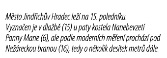 M sto Jind ich v Hradec le  na 15. poledn ku. Vyzna en je v dla b  (15) u paty kostela Nanebevzet  Panny Marie (6), ...