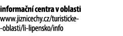 informa n centra v oblasti www.jiznicechy.cz/turisticke oblasti/li lipensko/info