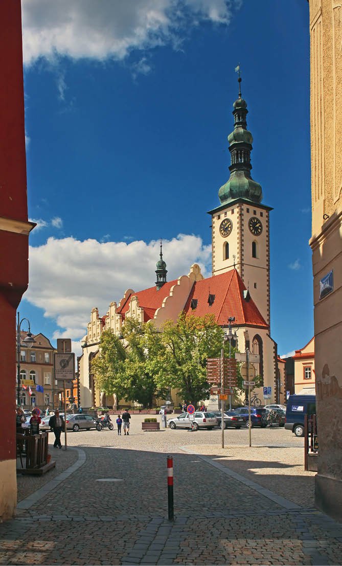 Tabor - view to main square. Czech republic