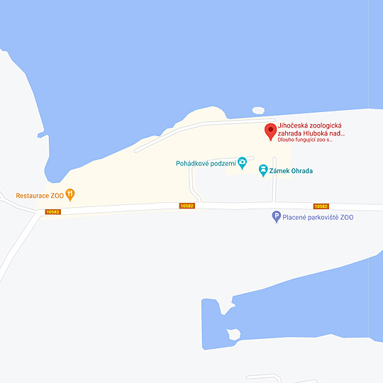ZOO Hluboká, zdroj: Mapy Google